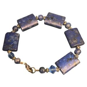 Vintage Blue Lapis Rectangular Women’s Bracelet